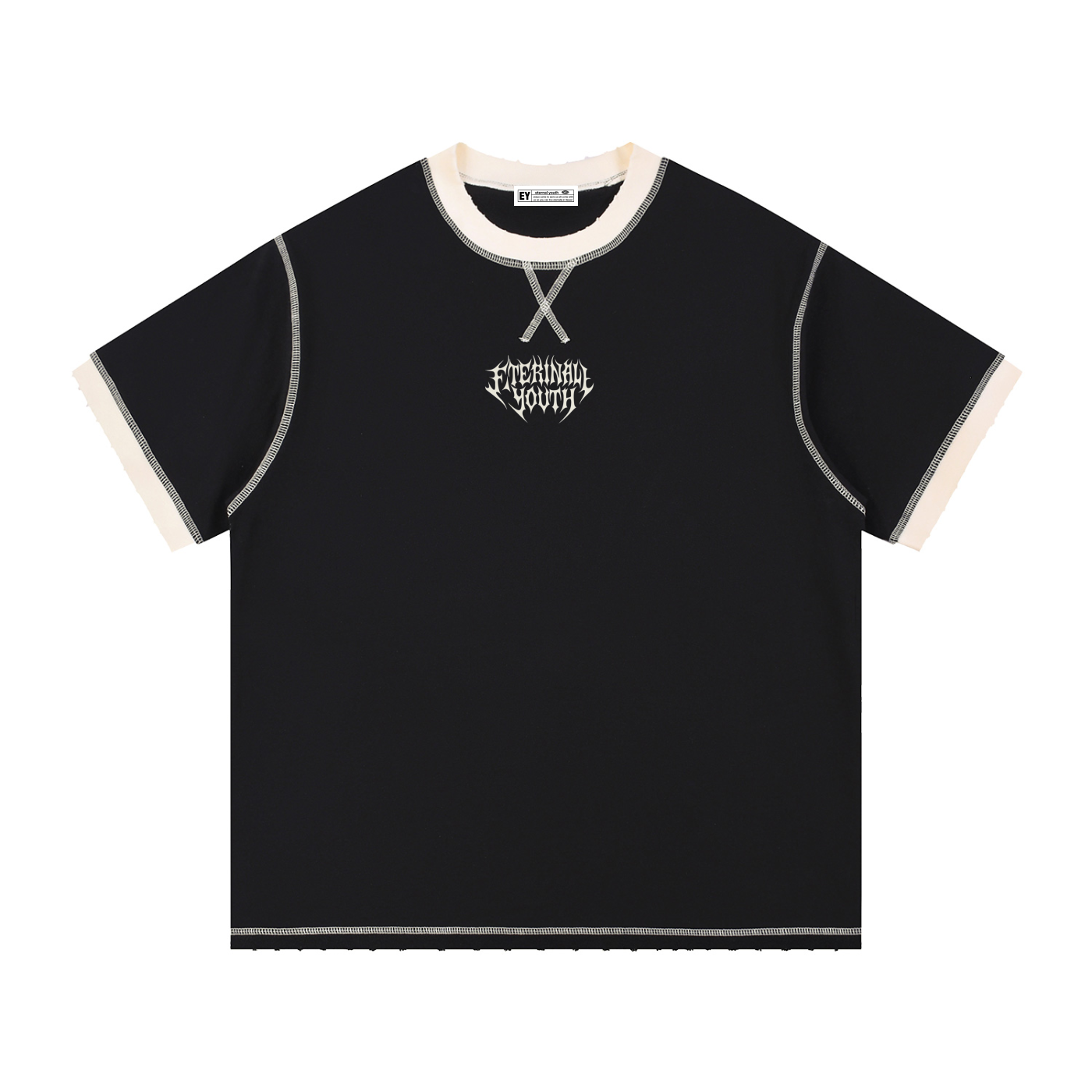 Contrast-Stitched Cotton T-Shirt