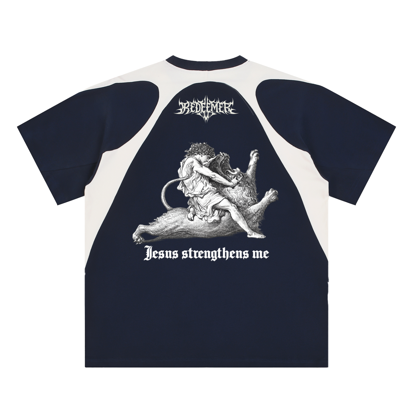 Contrast Panel Cotton T-Shirt