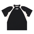 Contrast Panel Cotton T-Shirt